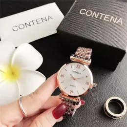 Contena Rose Gold Women's Watch | Elegant Stainless Steel Quartz Wristwatch