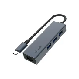 Devia Leopard Series Type-C to RJ45 + 3 USB 3.0 Hub Adapter