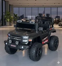 Kids Electric Ride-On Jeep 12V Monster Truck â Black Battery Operated Toy Car