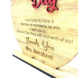 Customized Wooden Gift Teacher's Day Gift With Your Name & Wishes For Teacher's Day Gift Happy anniversary gift Birthday Gift wedding gift lover gift