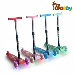 Beauenty Folding 3 Wheel Scooter for Kids,Toddler Scooter with LED Light Up Wheels, Adjustable Height & Best Gifts for Kids |SCOOTER - NORMAL