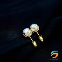 White Pearl Earrings for Women 06mm, 08mm, 10mm Fashion Earrings.