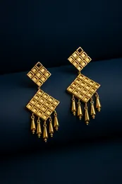 Trendy Gold Geometric Dangle Earrings for Women â Party & Traditional Wear