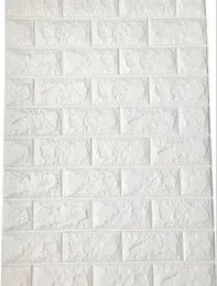 1-pc PE Foam 3D Brick Wall Sticker Thick 3D Brick Wall Stickers Wallpaper Decor DIY Foam Waterproof Wall Covering Wallpaper For Kids Living Room TV Ba