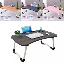 Foldable Laptop Table for Bed â Portable Bed Desk with Cup Holder