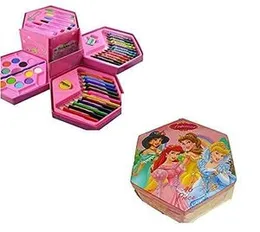REIL RAID 46 Pcs Drawing Art Set With Color Pencils Crayons Sketch Pens For Kids Children Best For Return Gifts Color Kit For Kids (Print May Vary,Pac
