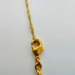 ESH Gold Plated Guaranteed Stylish Disco Kerali Chain 45CM/60CM with Box Window Fixed Stone Pendant