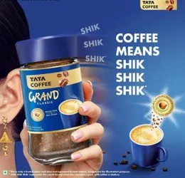 Tata Coffee Grand Classic Instant Coffee, 45g Bottle