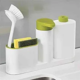 Multifunctional Soap Dispenser Storage Rack Sink Tidy Set