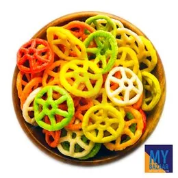 Ready to Fry Wheel Type Fryums for Kids | Tasty Papad Snacks Foods.
