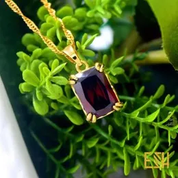 22KT Gold Plated Disco Kerali Chain (18/24 Inch) with Cubic Zirconia Rectangle Red Stone Pendant – Eye-Catching Rare Design