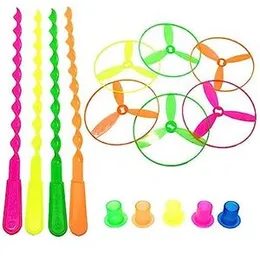 Pull rope flying saucers twist twisty dragonfly toys flying disc toys 1pc