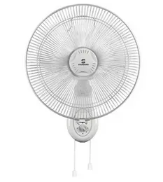Standard Alfa 400mm Wall Fan - 55W High Speed 3 Blade Oscillating Wall Mount Fan White