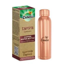 Zandu Copper Water Bottle: Ayurveda Inspired | 100% Pure Copper |Supports Digestive & Liver Health | Helps Enhance Immunity| Useful in Promoting Overa