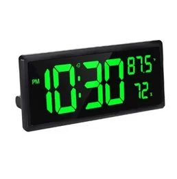 Astro Digital Wall Clock DS-3808L Large LED Display Temperature Alarm Calendar Battery Square