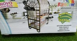 Plastic 3 Tier Kitchen Dish Rack With Spoon Holder