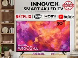 Innovex 50â³ 4K SMART LED TV with damro warrenty , NETFLIX/Youtube/Prime Video/Apple AirPlay/Apple Home