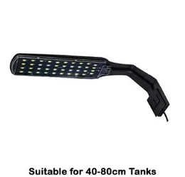 RS Electrical RS-S500 15W Aquarium Ultra Thin Super Slim LED Clamping Light, Aquatic Plant Clip-on Lamp Lighting for Fish Tank Planted Tank Light