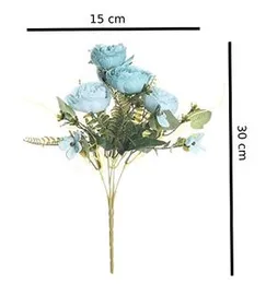 SATYAM KRAFT 1 Pcs Artificial Flower Fake Sticks Bunch Decorative Items for Home Decor,Room Decorations, Living Room Table, Christmas, Newyear Decorat