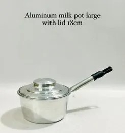 Large Aluminum Milk Pot â 18cm with Lid | Durable & Lightweight