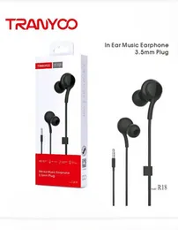 TRANYOO R18 In-Ear Music Earphone 3.5mm Plug - High Quality Sound