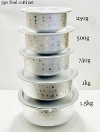 5 Pcs Aluminium Cookware Set – Satti/Pot Set (1.5 kg, 1 kg, 750 g, 500 g, 250 g)