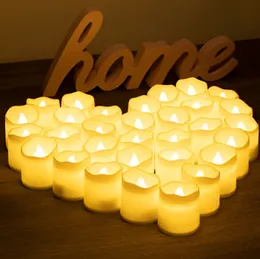12 Pcs LED Flameless Tea Light Candles â Battery Operated Warm Yellow