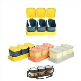 3PCS SPICE BOX PLASTIC AND TRANSPERENT