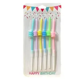 Happy Birthday Party Shine Pen Candle Spiral Candle Cake Decoration Multi Color