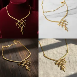 Gold plated Check Theme necklace For Women very beautiful design for gift your lover chain for women