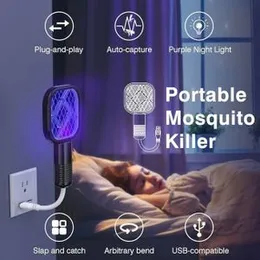 usb Electric Mosquito Swatter and Lamp for Home Use, Automatic Mosquito Trap, Mini 2-in-1 Mosquito Repellent Device, Mosquito Swatter