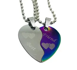 Pair of 2 Locket Best Friends Couple Chain Pendants for Men & Women