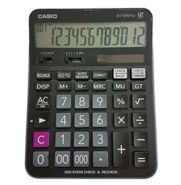Casio MJ-120D Plus Desktop Calculator 12 Digit 300 Steps Check Recheck Tax Solar Battery Grand Total Office Accounting Business