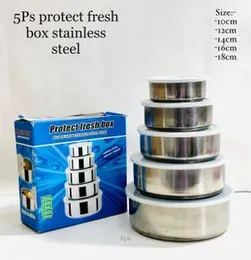 5pcs stainless steel protect fresh box