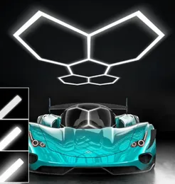 LED Hexagon Honeycomb Ceiling Lights AC85-265V - Garage Studio Workshop Shop Bar Spotlights