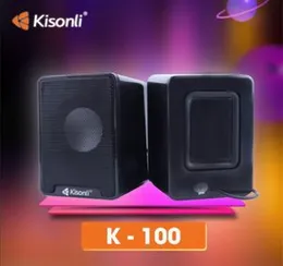 Kisonli K100 USB 2.0 PC Speaker â Dual Bass Mini Desktop Speakers