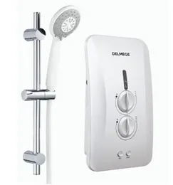 Delmege Hot Water Shower 5.5kW DWHA5.5B Black Instant Heater With Integrated Booster Pump Stepless Electronic Temperature Control IP25 15mm Connectors