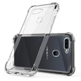 OPPO A12 Luxury Transparent Airbag Bumper Case For OPPO A12 Crystal Transparent Premium Quality Shockproof Protective Phone ShellOPPO A12 Soft TPU Cov