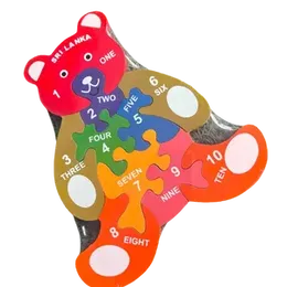 Kids Puzzle Panda/Wooden Elephant Family Puzzle/Numbers/Medium