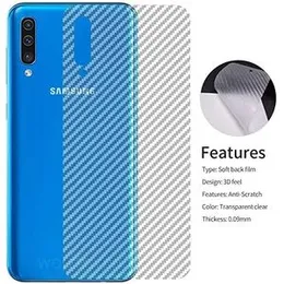 Carbon Fibre back sticker For Samsung A50S