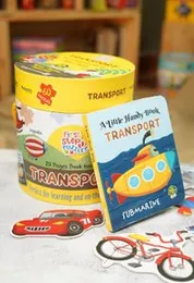 THE BOOK TREE Easy Peasy 20 Piece Big Size Transport Puzzle Set with 1 Board Book for Children