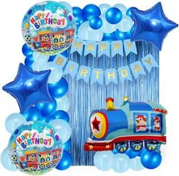 5pcs Foil Thomas Train Foil Balloon birthday Decoration Vehicle