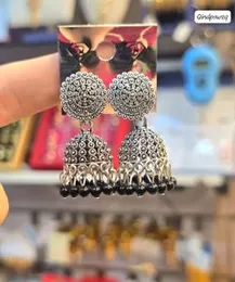 Elegant Pearl Hanging Silver Jimikki Earrings â Stylish Traditional Jewelry for Women