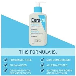 CeraVe SA Smoothing Cleanser 236ml | Exfoliating Face & Body Wash with Salicylic Acid