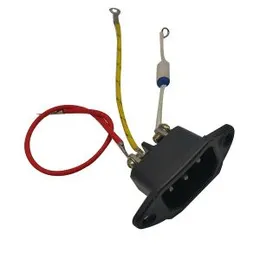 Rice Cooker Socket Base With Fuse (Black)