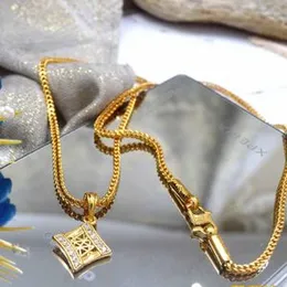 ESH Gold Plated Singapore Fox Chain Pendant Necklace for Women (18 to 24 Inch) Stylish Jewelry with Gift Box