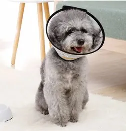 Pet Cone Collar Adjustable Pet Dog Cat E-Collar Anti-Bite Leak Wound Cone Healing Protective Collar Elizabethan Collar Protective Collar