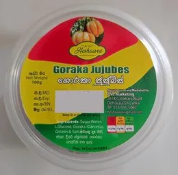 Premium Goraka Jujube Candy 60g Pack, Pure Goraka Jujubes 60g, Goraka Fruit Jujubes, Natural Goraka Jujubes 60g