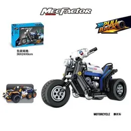 284+ Pcs Decool MecFactor Bricks Police Motorcycle Building Blocks - Pull Back 6+ Ages