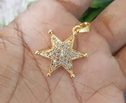 1mm machine cut link chain with star pendant 18inch/24inch